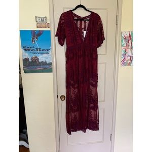 Honey Punch Burgundy Romper